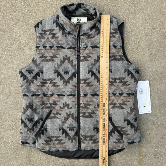 Outback Trading Rosalie Vest XL gray brown tan southwestern cinched waist NWT - Picture 7 of 7